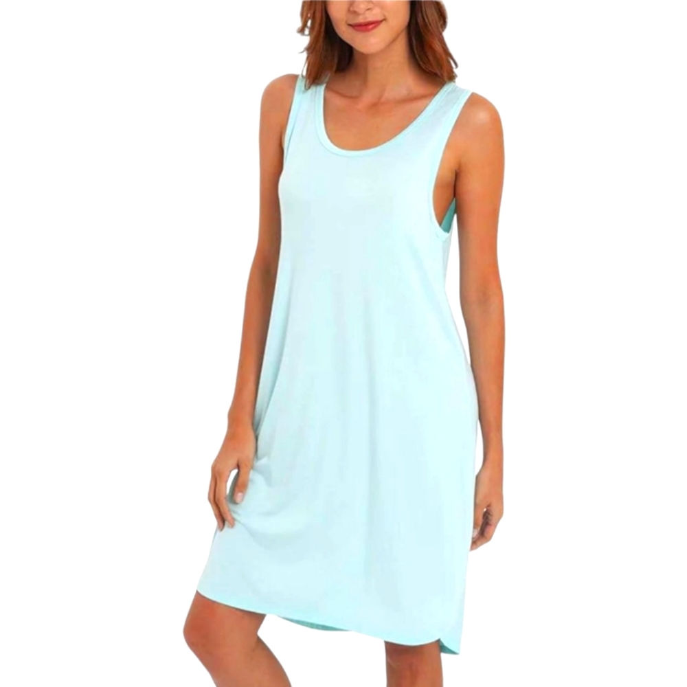 Greige Spray Bamboo Fress Sleeveless Medium Dress New with tag